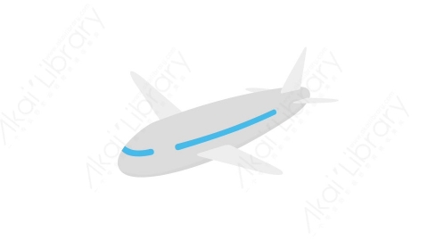 AE模板 32-plane飞机MG扁平卡通交通工具元素图标