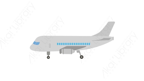 AE模板 33-plane-2飞机MG扁平卡通交通工具元素图标