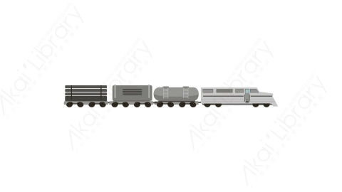 AE模板 48-train-2火车煤车MG扁平卡通交通工具元素图标