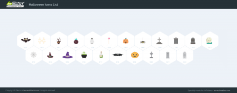 AE模板 MG扁平卡通万圣节元素图标包-icons__halloween