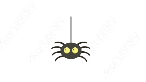 AE模板 08-spider蜘蛛MG扁平卡通万圣节元素图标