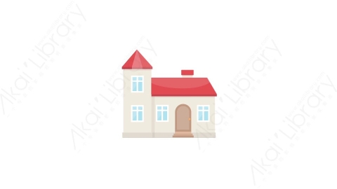 AE模板 03-townhouse-3城镇别墅楼房MG扁平动画卡通建筑高楼办公楼图标元素
