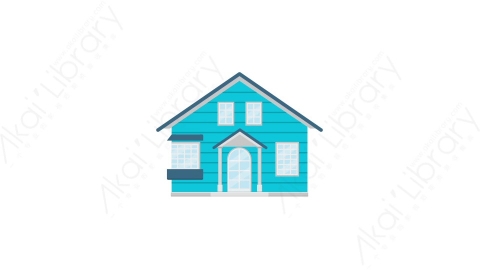 AE模板 05-townhouse-5城镇别墅楼房MG扁平动画卡通建筑高楼办公楼图标元素