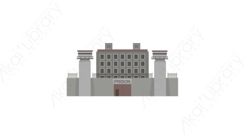 AE模板 16-prison监狱MG扁平动画卡通建筑高楼办公楼图标元素