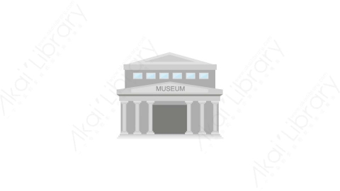 AE模板 04-museum-2博物馆MG扁平动画卡通建筑高楼办公楼图标元素
