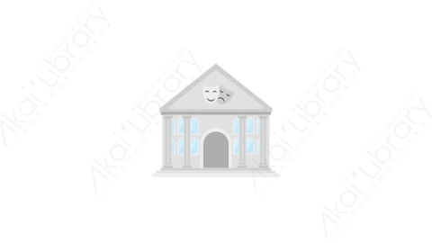 AE模板 10-theater剧院MG扁平动画卡通建筑高楼办公楼图标元素