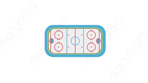 AE模板 13-hockey曲棍球场MG扁平动画卡通建筑高楼办公楼图标元素