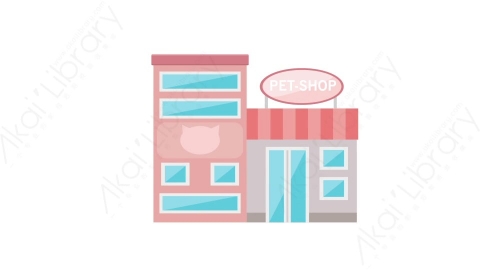 AE模板 10-pet-shop宠物店MG扁平动画卡通建筑高楼办公楼图标元素