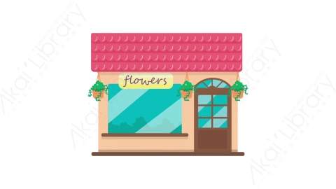 AE模板 15-shop-6商店便利店MG扁平动画卡通建筑高楼办公楼图标元素