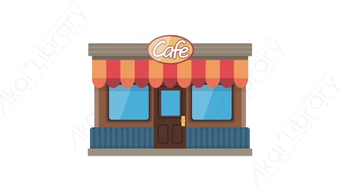 AE模板 17-shop-7商店便利店MG扁平动画卡通建筑高楼办公楼图标元素
