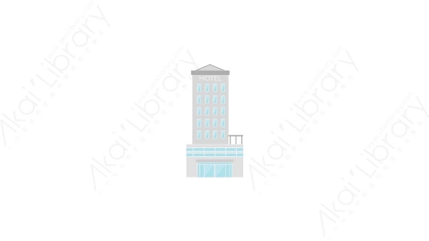 AE模板 02-hotel-2酒店MG扁平动画卡通建筑高楼办公楼图标元素