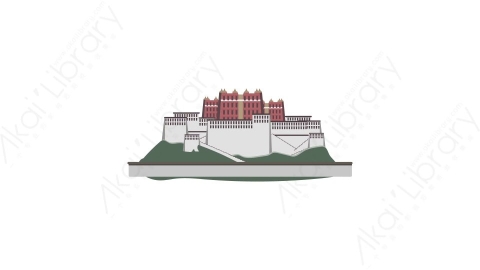 AE模板 41-travel-36地标拉萨布达拉宫MG扁平动画卡通建筑高楼办公楼图标元素