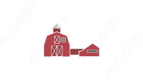 AE模板 03-farm-1农场MG扁平动画卡通建筑高楼办公楼图标元素