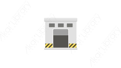 AE模板 07-service-station垃圾回收站MG扁平动画卡通建筑高楼办公楼图标元素