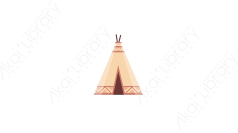 AE模板 14-wigwam土著帐篷MG扁平动画卡通建筑高楼办公楼图标元素