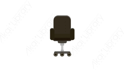 AE模板 01-office-chair-1办公室公司电脑椅MG扁平卡通家具元素图标