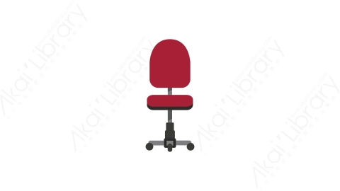 AE模板 03-office-chair-3办公室公司电脑椅MG扁平卡通家具元素图标