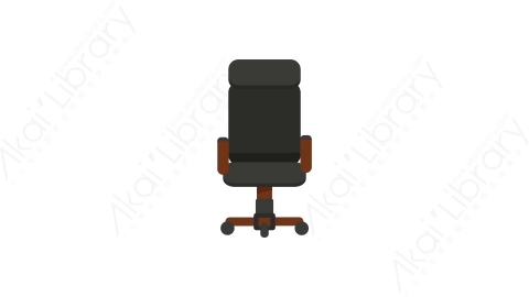 AE模板 04-office-chair-4办公室公司电脑椅MG扁平卡通家具元素图标