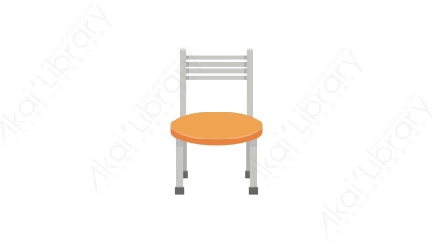 AE模板 06-kitchen-chair-2餐厅客厅椅子MG扁平卡通家具元素图标