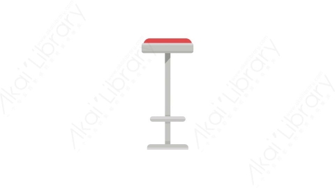 AE模板 08-bar-chair-2吧台椅子MG扁平卡通家具元素图标