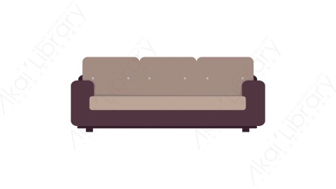 AE模板 102-sofa-4沙发MG扁平卡通家具元素图标