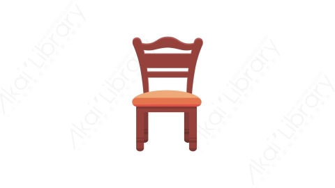 AE模板 17-chair-9椅子MG扁平卡通家具元素图标