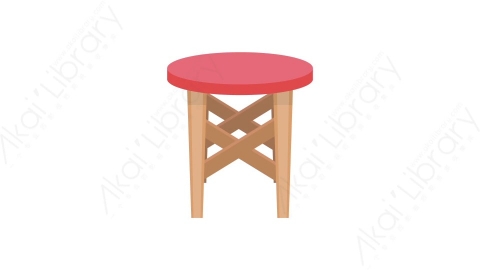 AE模板 19-chair-11凳子MG扁平卡通家具元素图标