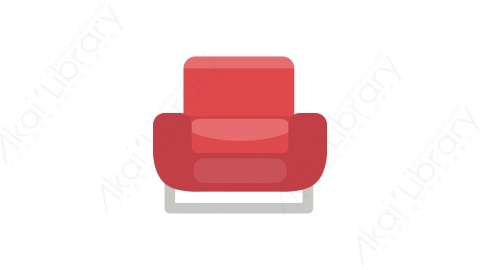 AE模板 26-armchair-2沙发椅子MG扁平卡通家具元素图标