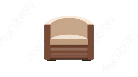 AE模板 28-armchair-4沙发椅子MG扁平卡通家具元素图标