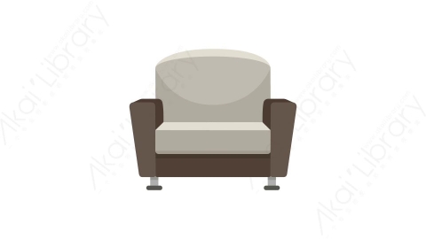 AE模板 29-armchair-5沙发椅子MG扁平卡通家具元素图标