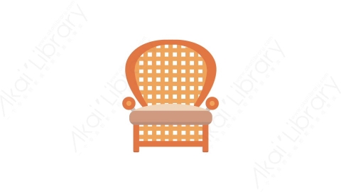 AE模板 30-armchair-6沙发椅子MG扁平卡通家具元素图标