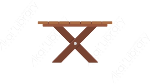 AE模板 37-table-3桌子茶几餐桌MG扁平卡通家具元素图标