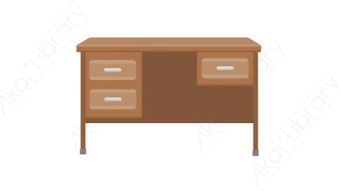 AE模板 49-writing-table-5办公桌电脑桌书桌MG扁平卡通家具元素图标