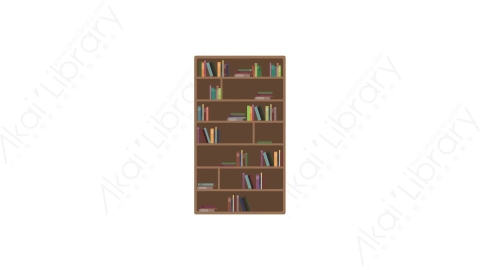 AE模板 54-cupboard-1书架书柜MG扁平卡通家具元素图标
