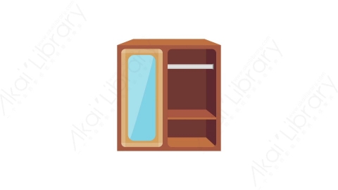 AE模板 58-cupboard-5衣橱衣柜MG扁平卡通家具元素图标