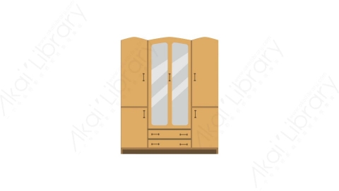 AE模板 61-cupboard-8衣橱衣柜MG扁平卡通家具元素图标