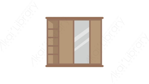 AE模板 63-cupboard-10衣橱衣柜MG扁平卡通家具元素图标