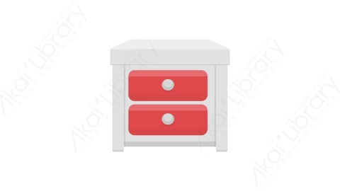 AE模板 71-bedside-table-4床头柜MG扁平卡通家具元素图标