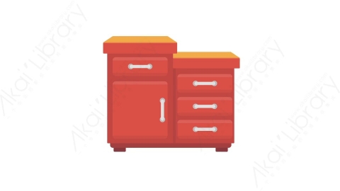 AE模板 79-bedside-table-12床头柜MG扁平卡通家具元素图标