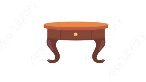 AE模板 92-dressing-table-5梳妆台MG扁平卡通家具元素图标