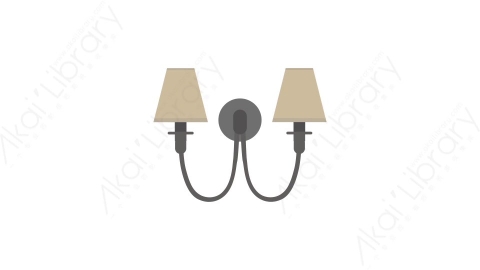 AE模板 98-lamp-2灯具MG扁平卡通家具元素图标