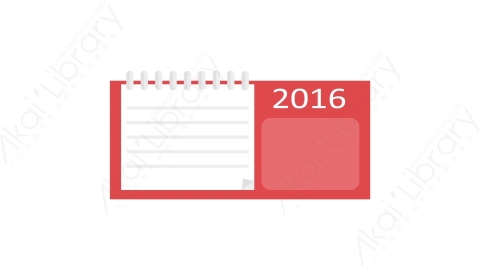AE模板 19-calendar-2日历MG扁平卡通办公用具元素图标