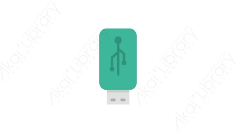 AE模板 29-flash-drive移动U盘存储MG扁平卡通办公用具元素图标