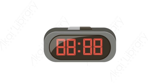 AE模板 02-alarm-clock-2闹钟钟表家用电器MG扁平卡通家电用具元素图标
