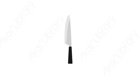 AE模板 29-kitchenware-21菜刀切肉刀刀具厨房用具MG扁平卡通家电用具元素图标