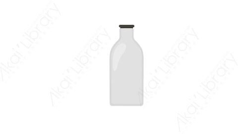 AE模板 01-bottle-1玻璃瓶子MG扁平卡通医疗医院元素图标