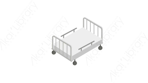 AE模板 17-medical-bed-1病床MG扁平卡通医疗医院元素图标
