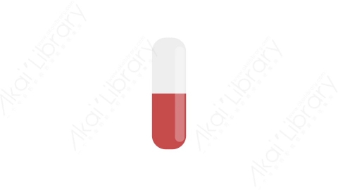 AE模板 25-pill-2药片胶囊MG扁平卡通医疗医院元素图标