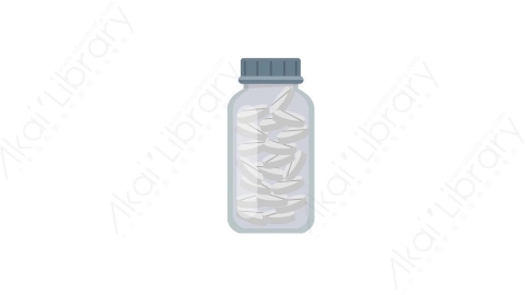 AE模板 26-pills-1药片瓶子罐子MG扁平卡通医疗医院元素图标