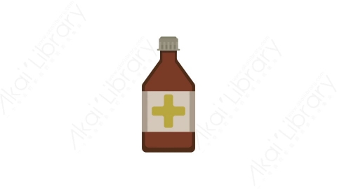 AE模板 50-bottle-2医疗药瓶子MG扁平卡通医疗医院元素图标